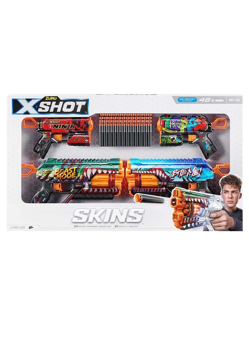 Zuru X-Shot - Mix Combo 2 Griefer & 2 Flux with 48 Darts - Image 1