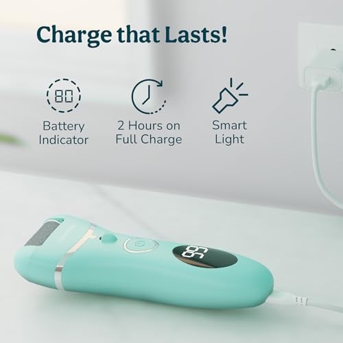 Caresmith Bloom Callus Remover for Feet Electronic | Foot Scrubber for Dead Skin | 3 Crystal Quartz Heads suitable for Dead Skin Remover | Pedicure kit for Women as Foot Cleaner - Image 4