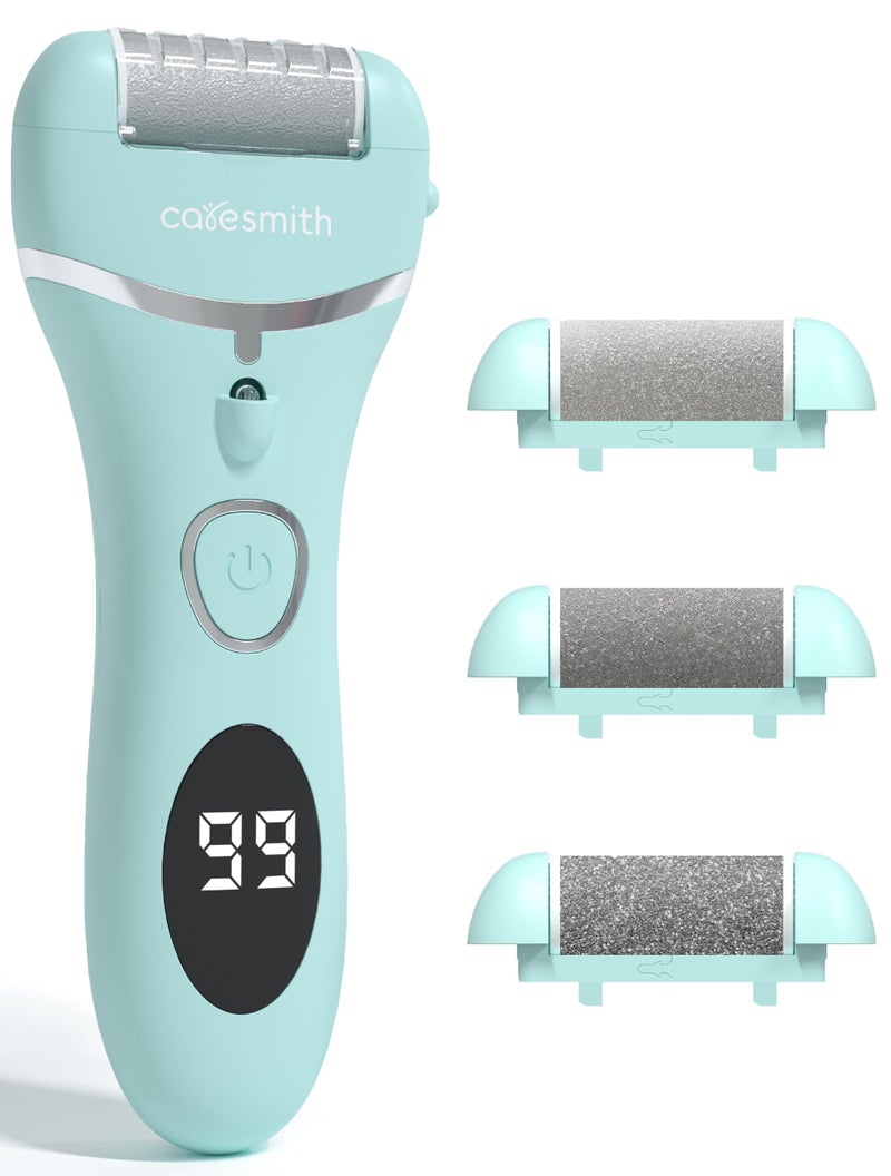 Caresmith Bloom Callus Remover for Feet Electronic | Foot Scrubber for Dead Skin | 3 Crystal Quartz Heads suitable for Dead Skin Remover | Pedicure kit for Women as Foot Cleaner - Image 1