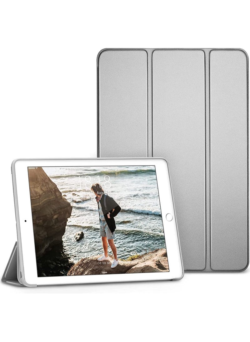 iPad 9th/8th/7th Generation case (2021/2020/2019) iPad 10.2-Inch Case with Pencil Holder [Sleep/Wake] Slim Soft TPU Back Smart Magnetic Stand Protective Cover Cases (Gray) - Image 1