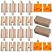 ORBRIUM Wooden Train Track Adapters 16 PCS Male Male and Female Female Track Connectors 4 Thomas Track Converters Accessories Compatible with Thomas Brio Melissa and Doug Wooden Railway - Image 3