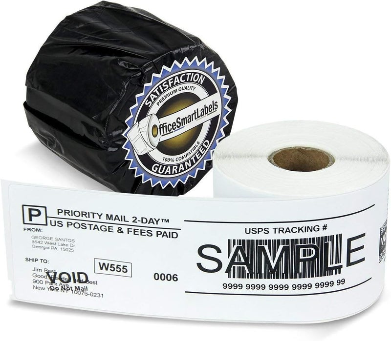 OfficeSmartLabels 2-5/16 x 7-1/2 inch Self-Adhesive1-Part Internet Postage Labels, Compatible with 99019 Labels (1 Roll, 150 Per Roll, White) - Image 1