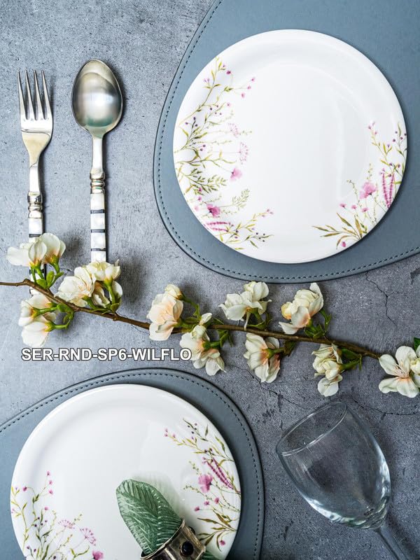 Servewell Melamine Round 6pcs Side Plate Set Wild Flower - Image 5