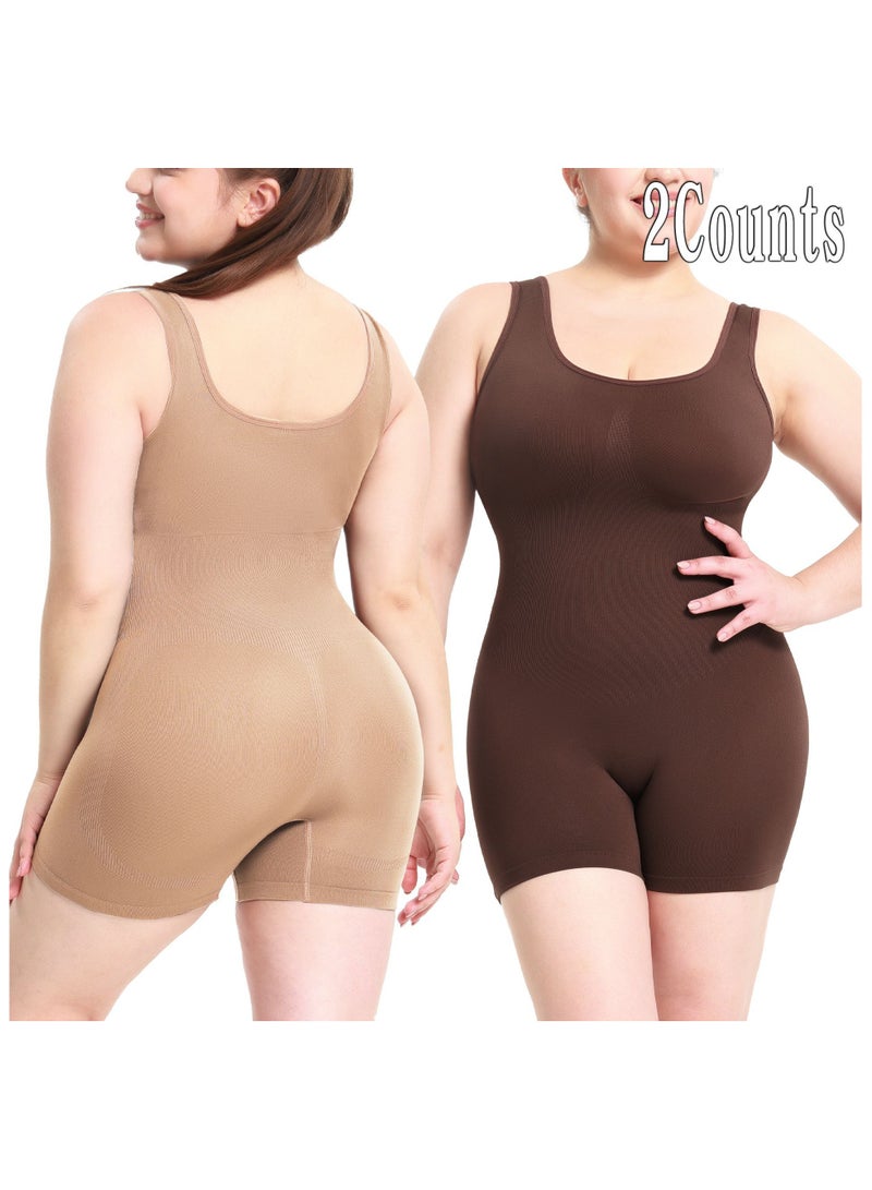 RedMapleTEK 2-PACK Women's Seamless One-piece Boxer Sports Corset  - Image 1