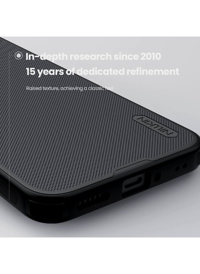 Nillkin Case Compatible with Xiaomi 15T Pro Nillkin Super Frosted Shield Pro Hard Back Soft Border PC + TPU Shock Absorb Cover Raised Bezel Camera Protect Black Color (Xiaomi 15T Pro) - Image 5