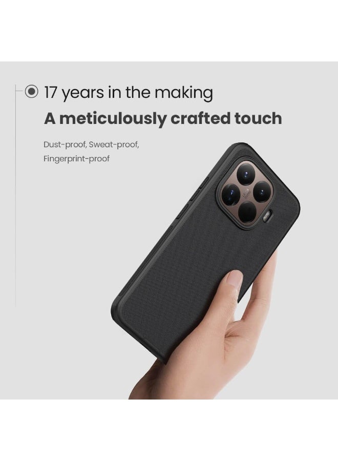 Nillkin Case Compatible with Xiaomi 15T Pro Nillkin Super Frosted Shield Pro Hard Back Soft Border PC + TPU Shock Absorb Cover Raised Bezel Camera Protect Black Color (Xiaomi 15T Pro) - Image 2