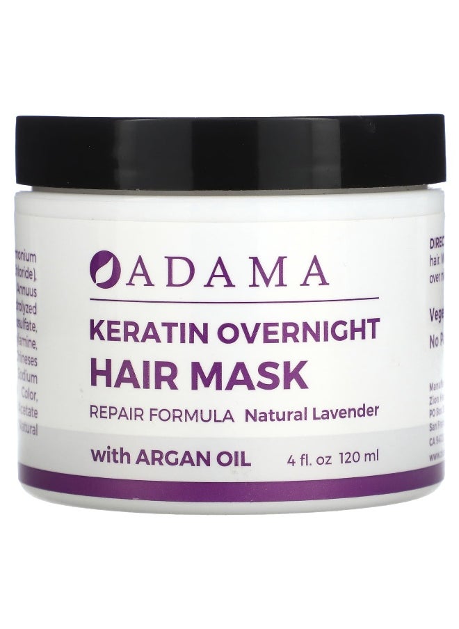 Zion Health Zion Health, Adama, Keratin Overnight Hair Mask, Natural Lavender, 4 fl oz (120 ml)  - Image 1