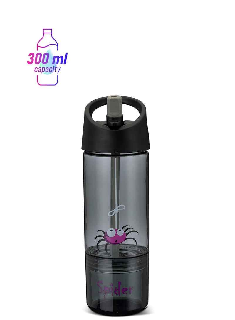Carl Oscar Sweden Water Bottle 2 In 1, 0.3L Bottle + 0.15L Snack Jar - Grey