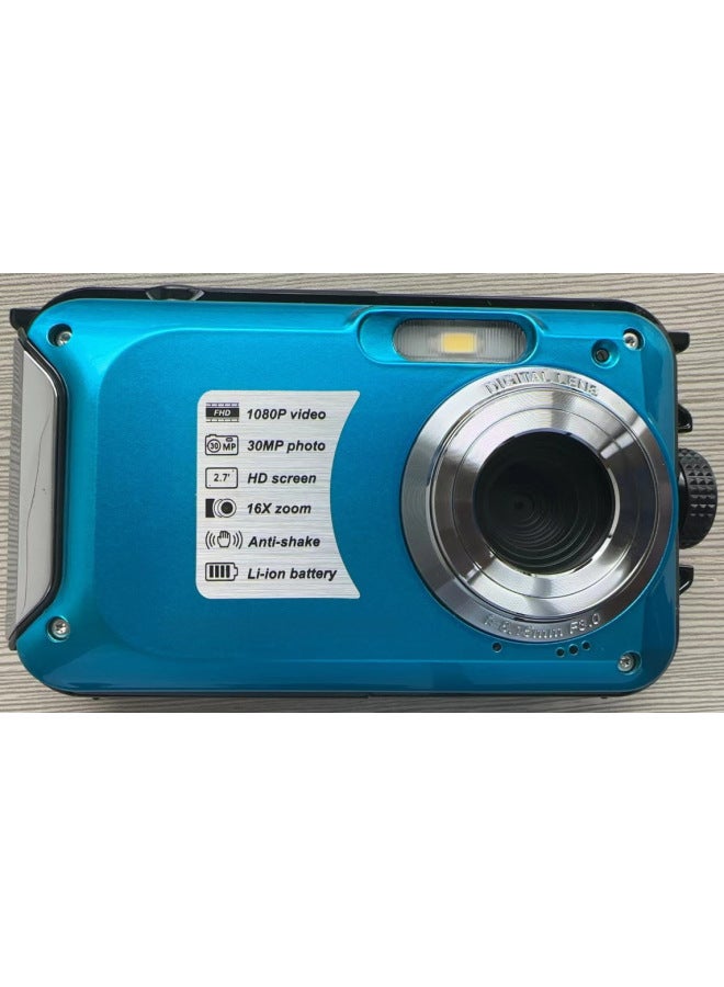 3000 Million Pixel Waterproof High Definition Digital Camera 1080p Wp05 Underwater Video Camera Photography Equipment-Color:Standard English Blue  - Image 4