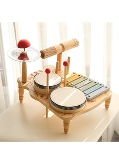 Hihonor 7 in 1 Children's Drum Set (for Toddlers) Baby Musical Instruments Montessori Preschool Musical Toys Children's Drum Set Xylophone Tambourine Birthday Gifts for Boys and Girls  - Image 2