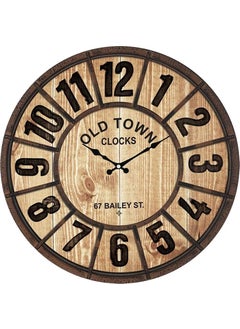 Plastic Frame Hazelnut Square MDF Wall Clock K 742-8