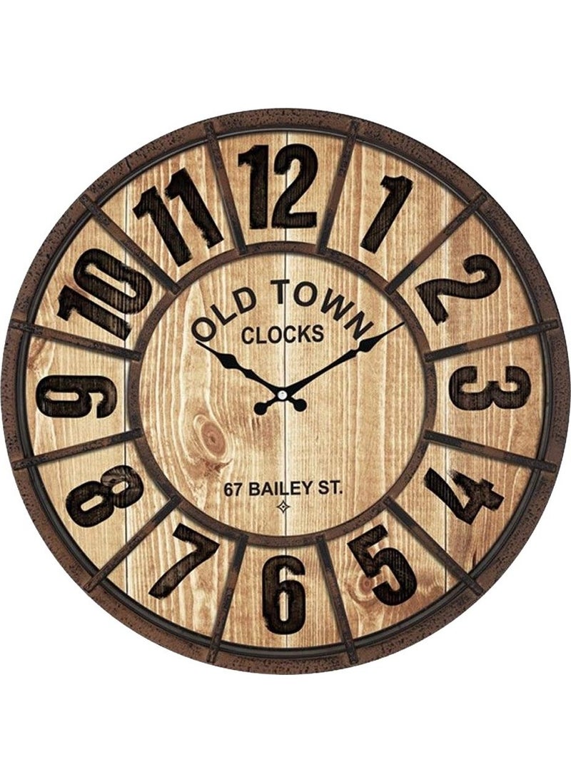 Galaxy - Plastic Frame Hazelnut Square MDF Wall Clock K 742-8 - Image 1
