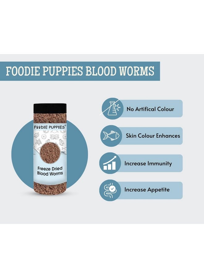 Freeze Dried Blood Worms 35G - Food For Guppies, Mollies, African Cichlids, Betta & Discus Fish And Tropical, Marine Fish & Turtles - Image 4