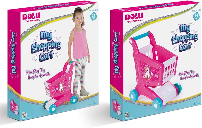 Dolu Unicorn Shopping Cart (40 * 30 * 48 CM) - For Ages 2+ Years Old - Multicolored - Image 4