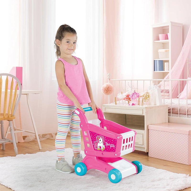 Dolu Unicorn Shopping Cart (40 * 30 * 48 CM) - For Ages 2+ Years Old - Multicolored - Image 2