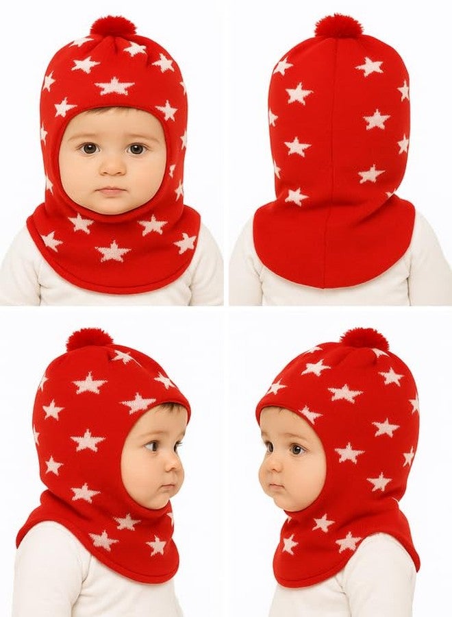 KETKAR Baby Boys & Girls Soft Woolen Monkey Cap | Unisex Wool Skull Cap for Infants & Toddlers (6 Months to 12 Months) Red - Image 5