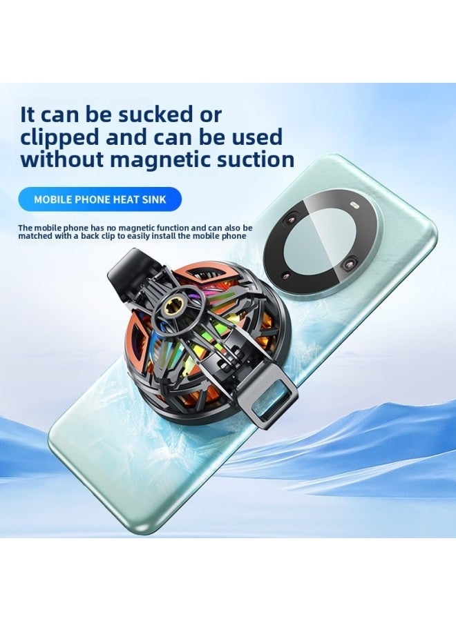 Mobile Phone Radiator Semiconductor Can Freeze Back Clip Magnetic Attraction Dual-purpose 15w Game Live Cooling Artifact-Color:[15w Icing Model] + Suction Broadcast Screw Hole Vapor Chamber - Image 5