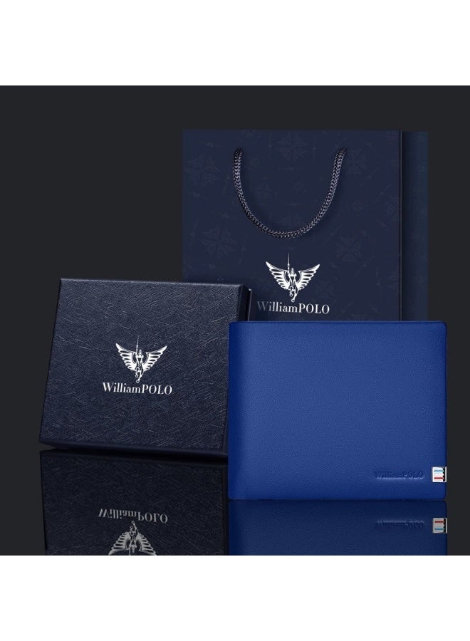 ويليامبولو WilliamPOLO الرجال الجلد الأصلي الأفقي محفظة قصيرة بسيطة فاخرة محفظة الشباب هدية لصديق - Image 4