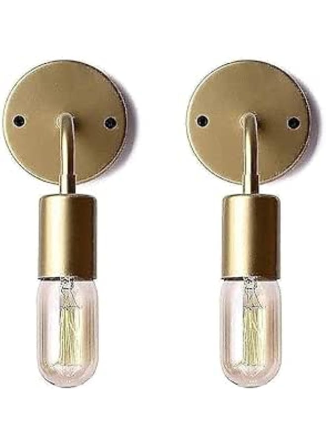 2 Pieces Of Golden Wall Lighting Unit