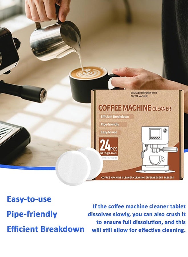 Maebho Coffee Machine Cleaner Tablets - 24 Pack Descaling & Deep Cleaning for Keurig, Nespresso, Espresso & Drip Coffee Makers, Remove Limescale, Oil & Residue, Food Safe & Non Toxic - Image 4