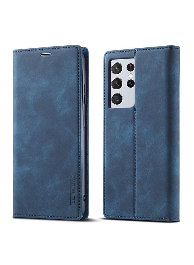 The Bros Case For Samsung Galaxy S21 Ultra 5G Strong Magnetism Ultra-thin Horizontal Flip Matte TPU + PU Leather Case with Holder & Card Slots & Wallet