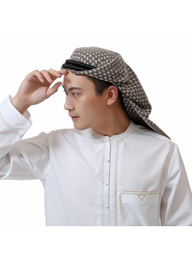 Male Headscarf Dubai Tourism Arab Headscarf Mixed Colors Wrapping Headband Wrapping Headscarf - Image 2