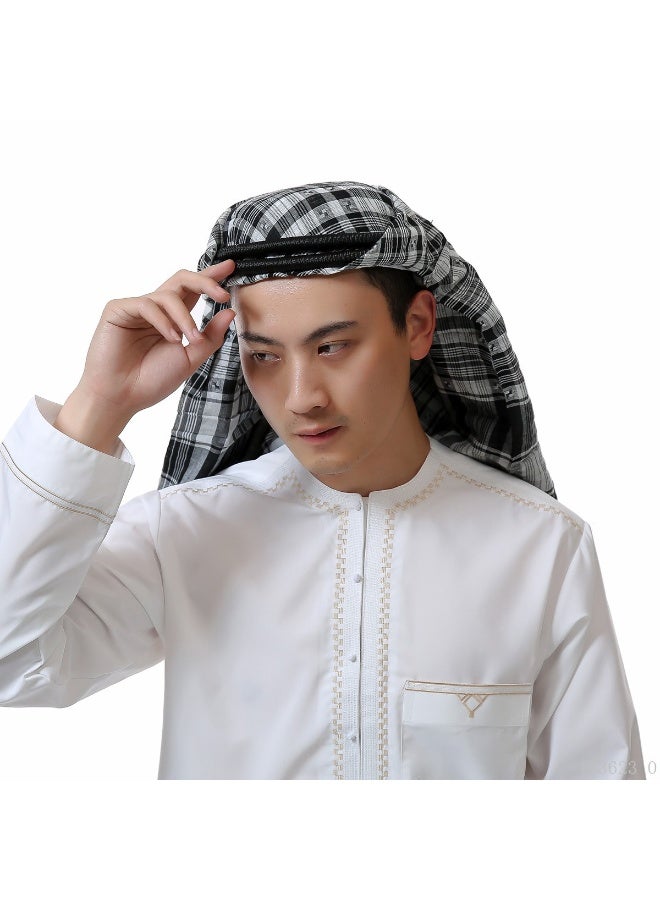 Male Headscarf Dubai Tourism Arab Headscarf Mixed Colors Wrapping Headband Wrapping Headscarf - Image 3