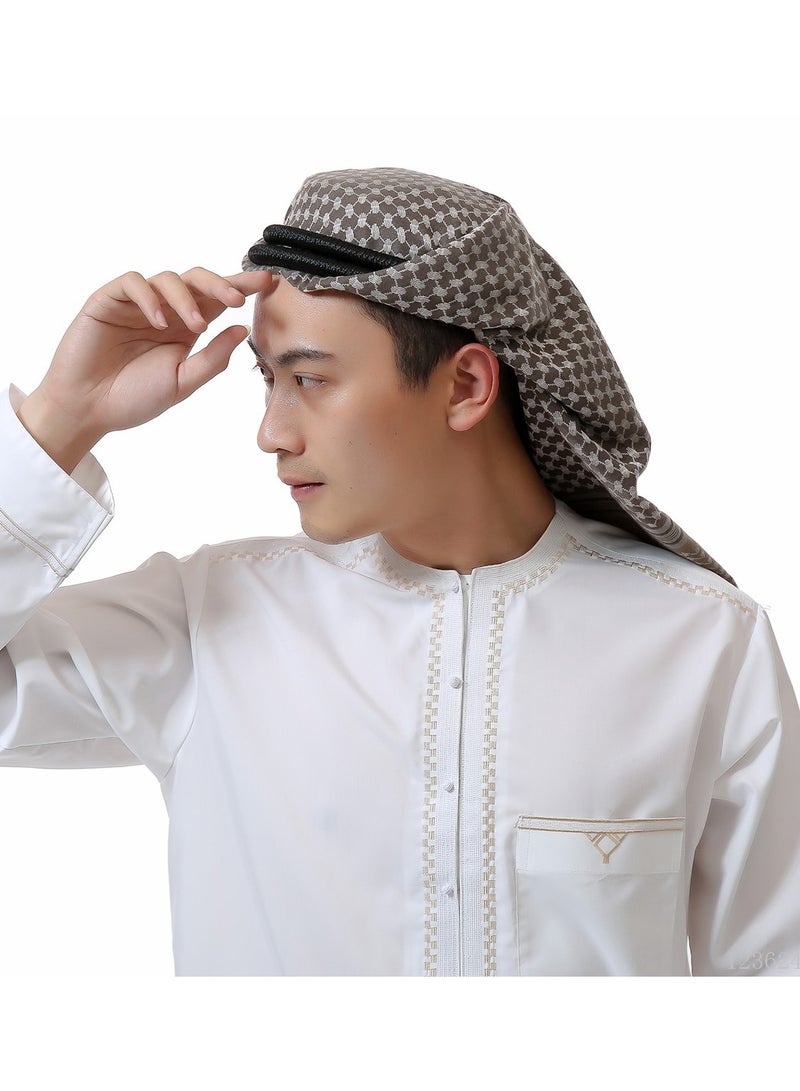 Male Headscarf Dubai Tourism Arab Headscarf Mixed Colors Wrapping Headband Wrapping Headscarf - Image 1
