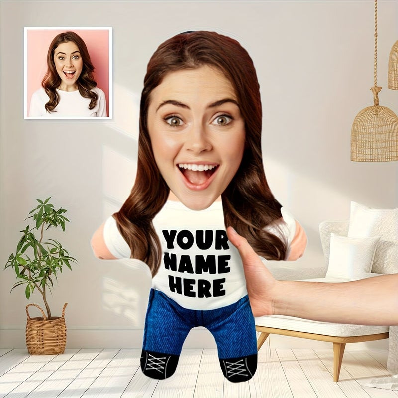 Personalized Double Sided Shaped Pillow 15cm Custom Photo Text - Image 1