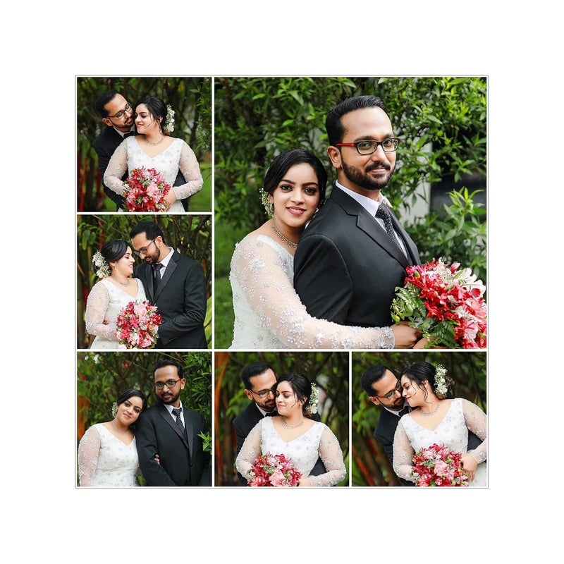 WallDesign WallDesign Personalized Photo Collage Fridge Magnet Gift for Family Special Occasions 6 Pictures in 1x1 Feet Magnet Frame Upload Your Photos to Print Birthday Marriage Mobile Photo Memories  - Image 1