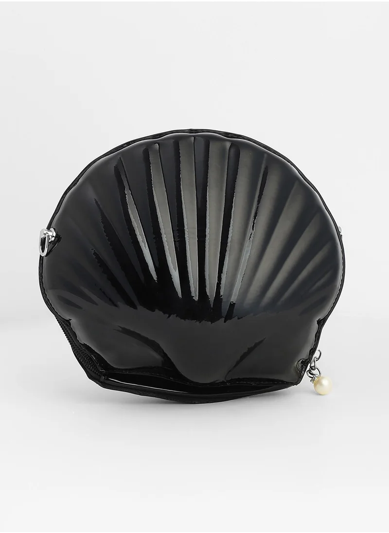 Haute Sauce The Coquille Sling Bag - Onyx Black