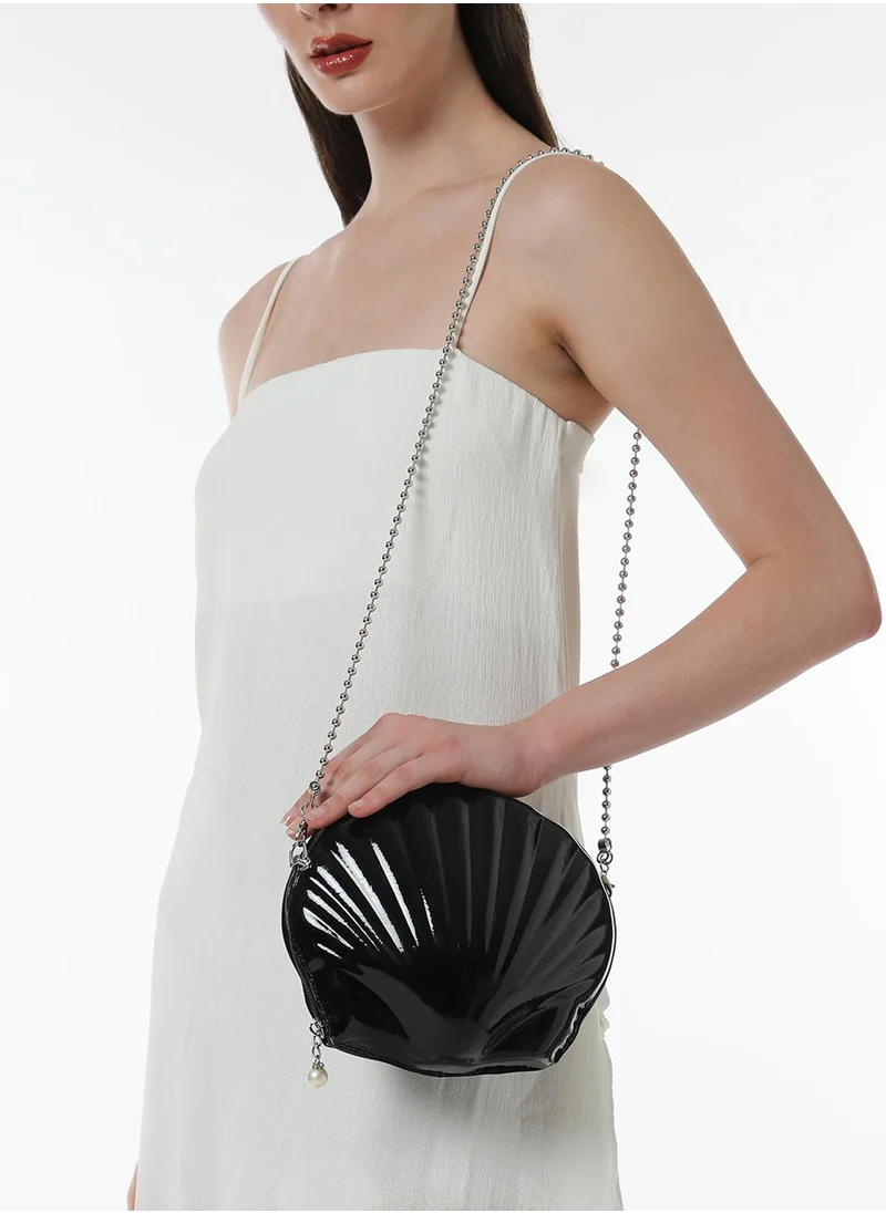 Haute Sauce The Coquille Sling Bag - Onyx Black