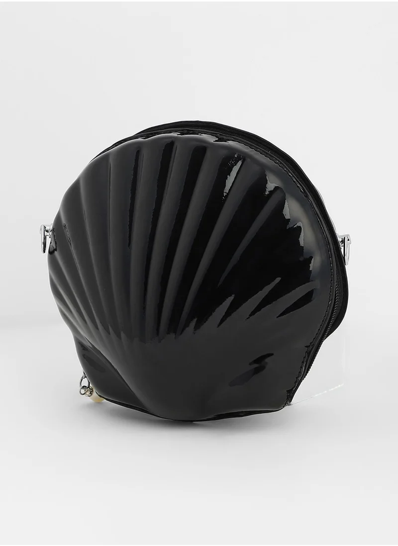 Haute Sauce The Coquille Sling Bag - Onyx Black