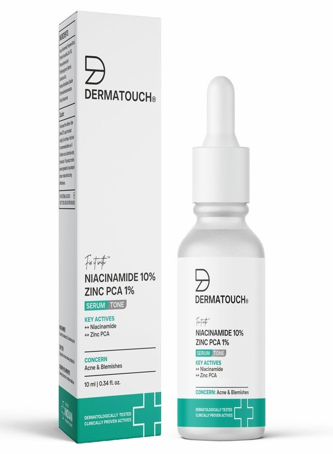 DERMATOUCH Niacinamide 10% + Zinc PCA 1% Serum for Men & Women - Face Serum for Acne, Blemishes & Oil Control/Suitable for All Skin Types 10ml - Image 1