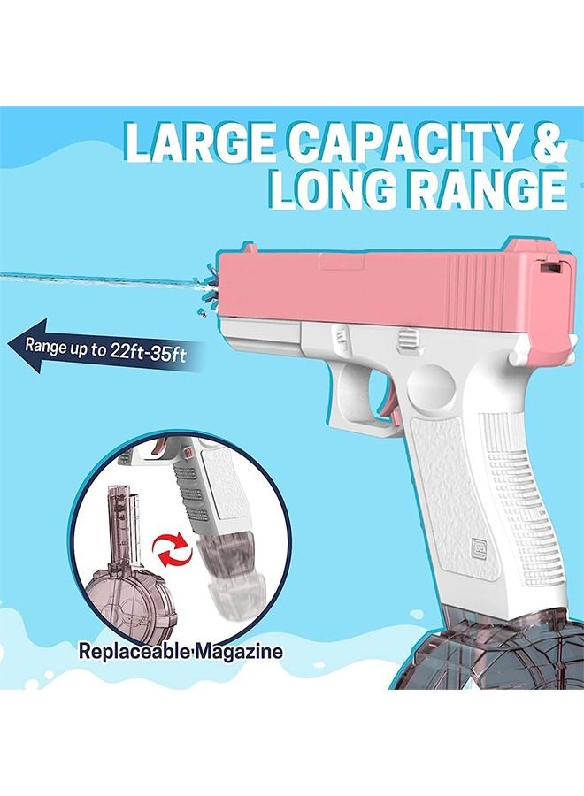 DMG TECH DMG Electric Water Gun Toy, 32ft Water Guns with Expansion, Automatic Electric Water Guns for Adults & Kids, Squirt Guns for Kids Swimming Pool Beach Outdoor Party Games (Pink) - Image 5