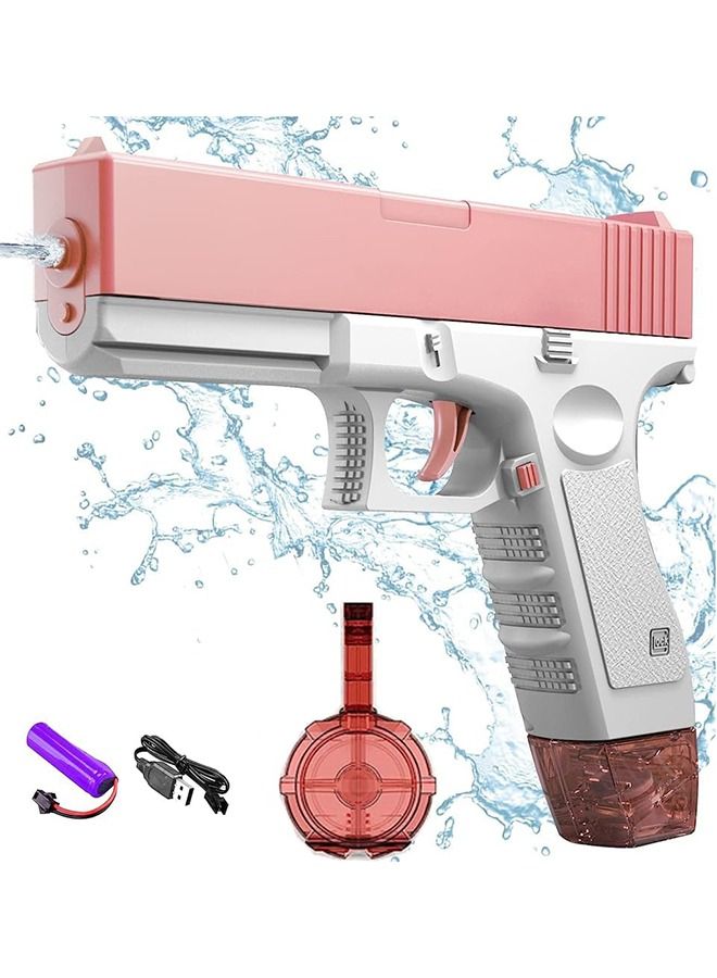 DMG TECH DMG Electric Water Gun Toy, 32ft Water Guns with Expansion, Automatic Electric Water Guns for Adults & Kids, Squirt Guns for Kids Swimming Pool Beach Outdoor Party Games (Pink) - Image 1