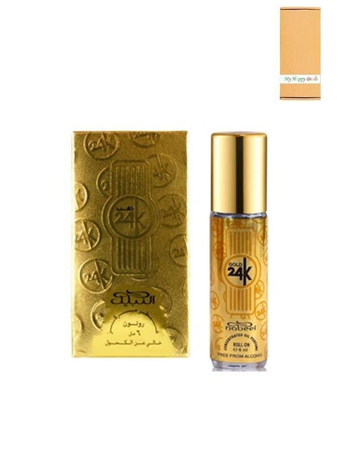 Nabeel Gold 24K Alcohol Free Roll On Oil Perfume 6ML