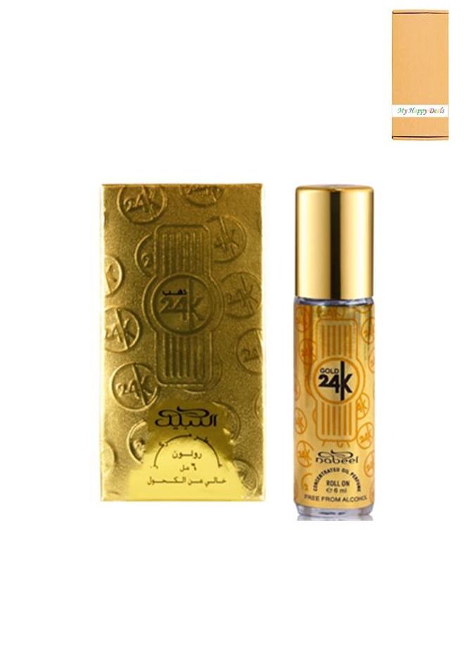Nabeel Gold 24K Alcohol Free Roll On Oil Perfume 6ML - Image 1