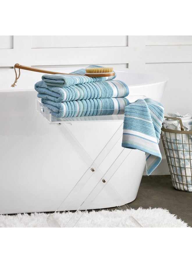 By Saturday Knight Ltd. Seabrook Stripe Bath Towel, Teal - pzsku/Z73580BE5DED5C009EB1BZ/45/_/1733731354/657e1d4b-d3f1-4958-9ff9-00d928f2f04e