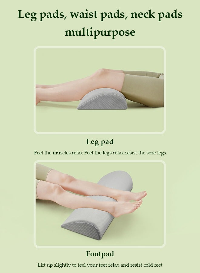 DUNISO Foot Rest Under Desk,high rebound sponge leg pillows, ergonomic knee pillows, removable and washable, suitable for offices, leisure, cars, airplanes, 40 * 18 * 5cm, grey  - Image 4