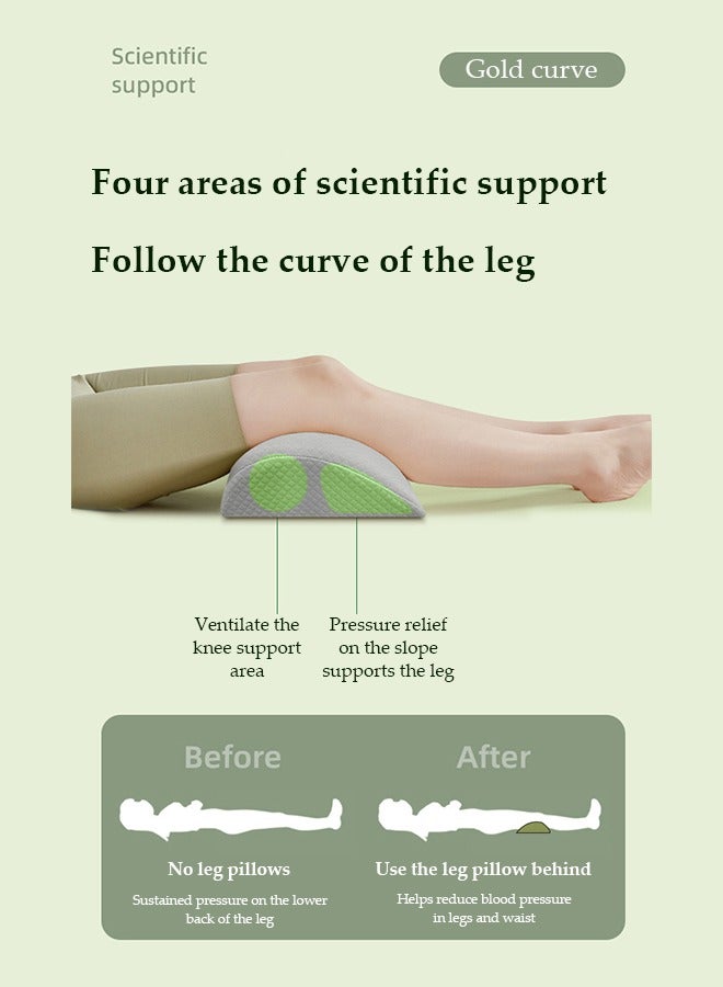 DUNISO Foot Rest Under Desk,high rebound sponge leg pillows, ergonomic knee pillows, removable and washable, suitable for offices, leisure, cars, airplanes, 40 * 18 * 5cm, grey  - Image 5