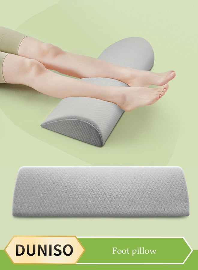 DUNISO Foot Rest Under Desk,high rebound sponge leg pillows, ergonomic knee pillows, removable and washable, suitable for offices, leisure, cars, airplanes, 40 * 18 * 5cm, grey  - Image 1