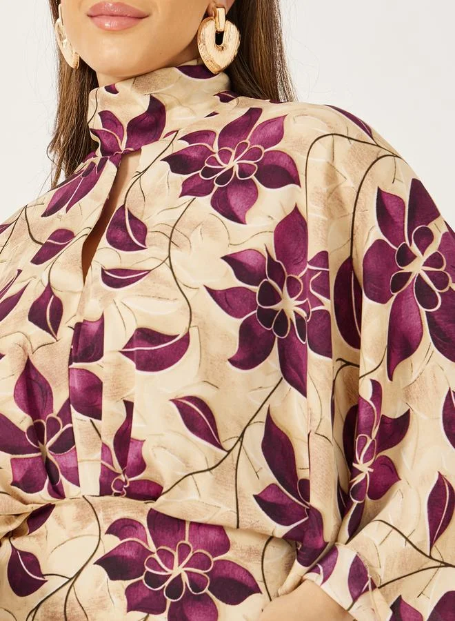 Styli Floral Print Dress