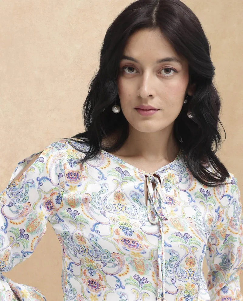Rareism Women's Paisley Print Top