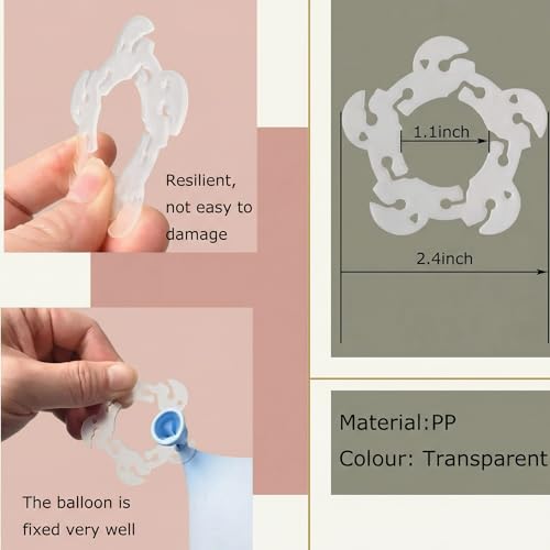 Syhood 200 Pcs Balloon Clips for Balloon Arch Flower Shaped White Bracket Buckle Connectors Clip Holders for Quick Knotting Birthday Wedding Baby Shower Party Decoration - Image 5