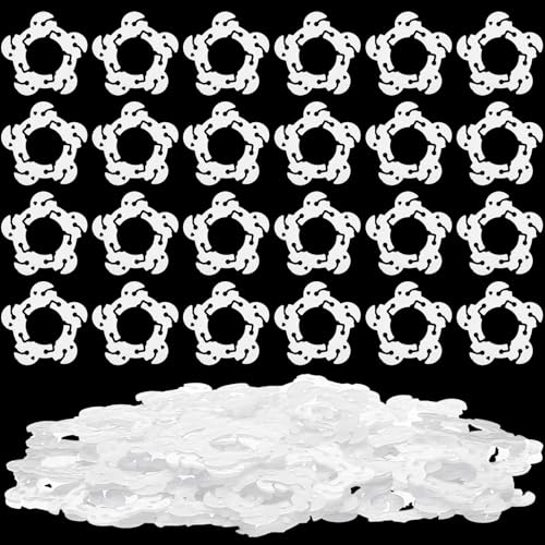 Syhood 200 Pcs Balloon Clips for Balloon Arch Flower Shaped White Bracket Buckle Connectors Clip Holders for Quick Knotting Birthday Wedding Baby Shower Party Decoration - Image 1