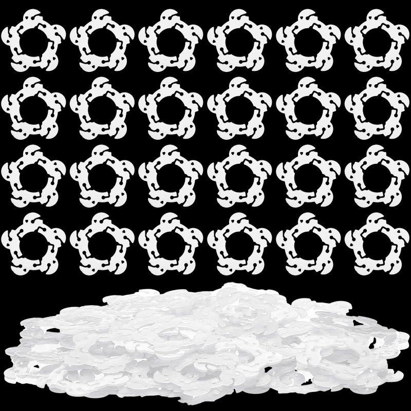 Syhood 200 Pcs Balloon Clips for Balloon Arch Flower Shaped White Bracket Buckle Connectors Clip Holders for Quick Knotting Birthday Wedding Baby Shower Party Decoration - Image 3