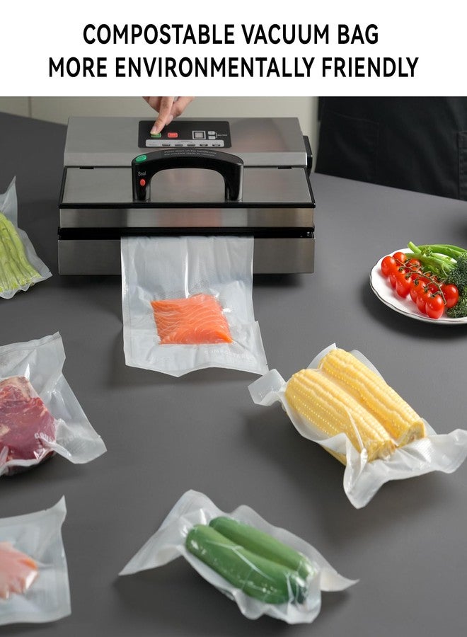 V Vesta Precision VestaEco Compostable Vacuum Sealer Bags, 6" x 10" 50 Count, Eco-Friendly, Heavy-Duty Food Storage Bags, BPA-Free, for Storage, Meal Prep or Sous Vide - Image 2