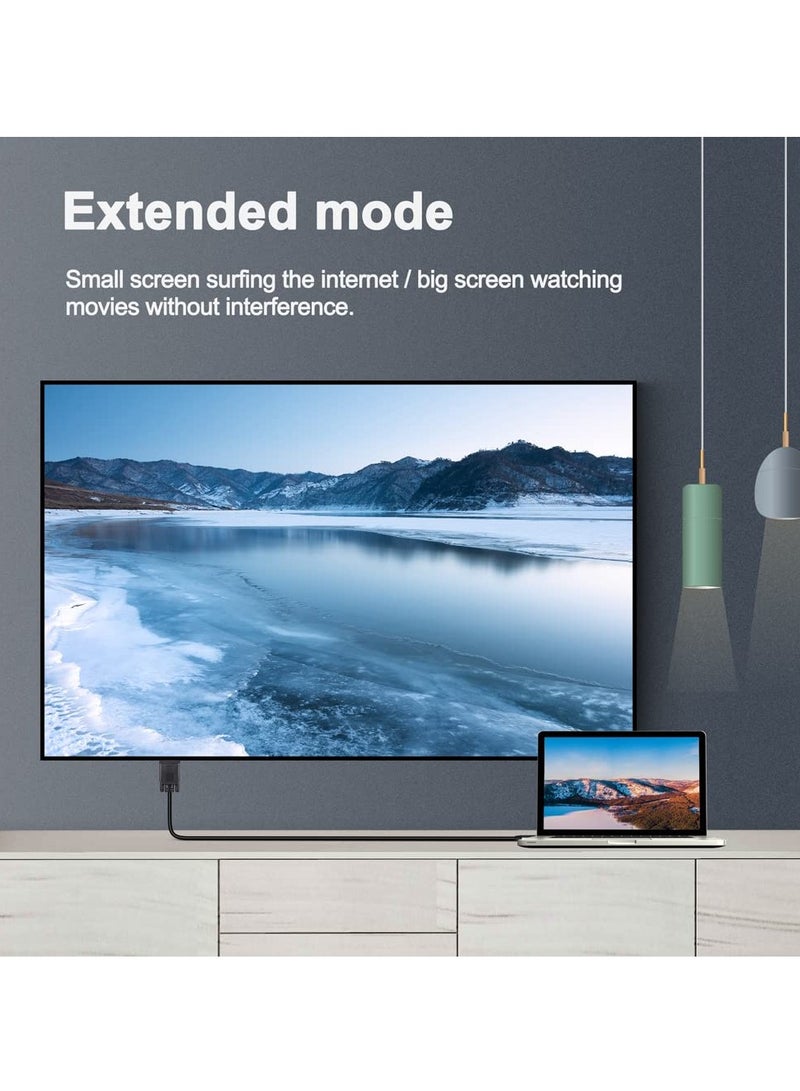 SYOSI 1080P HD USB C to VGA Cable 1.8m, Type C Male to VGA Male Adapter, Thunderbolt 3 Compatible, for MacBook, Surface Book, Dell XPS, Pixelbook, Monitors, HDTV - Image 4