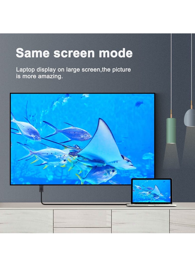 SYOSI 1080P HD USB C to VGA Cable 1.8m, Type C Male to VGA Male Adapter, Thunderbolt 3 Compatible, for MacBook, Surface Book, Dell XPS, Pixelbook, Monitors, HDTV - Image 5